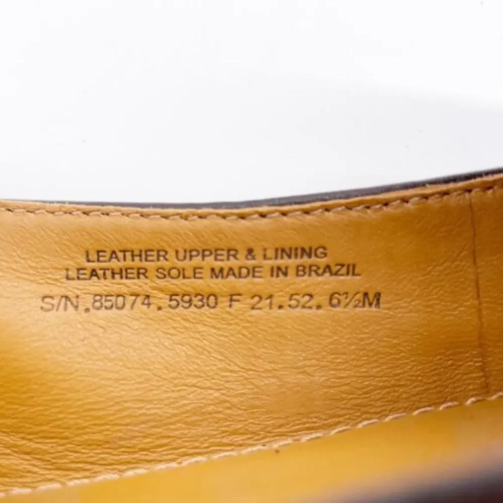 Tory Burch Women's Benton Apron Toe Loafers Flats Brown Shoes Size 6.5‎